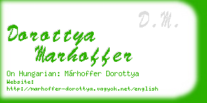 dorottya marhoffer business card